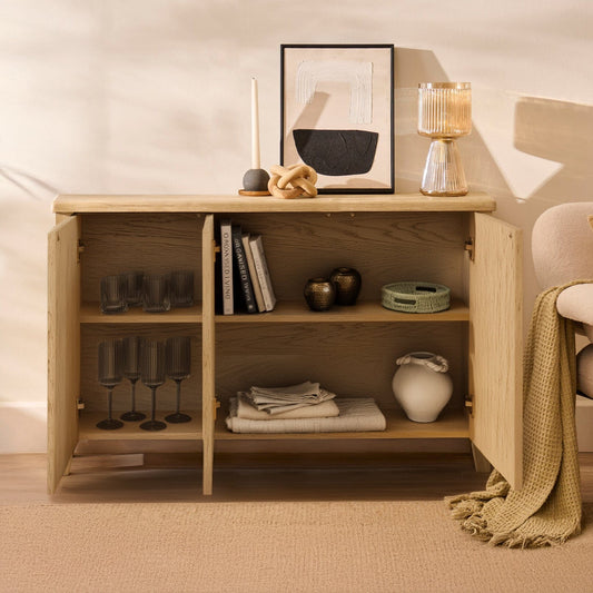 Raleigh 3 Door Large Sideboard - Whitewash