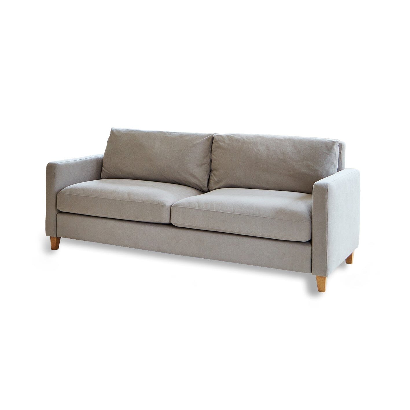 Ava 3 Seater Sofa - Soft Beige with Pale Oak Legs - Contemporary Comfort - Image 7