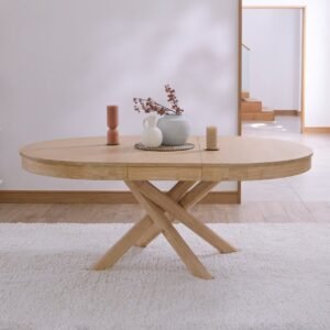 Amelia Whitewash Wood Extendable Dining Table - Elegant Flexibility