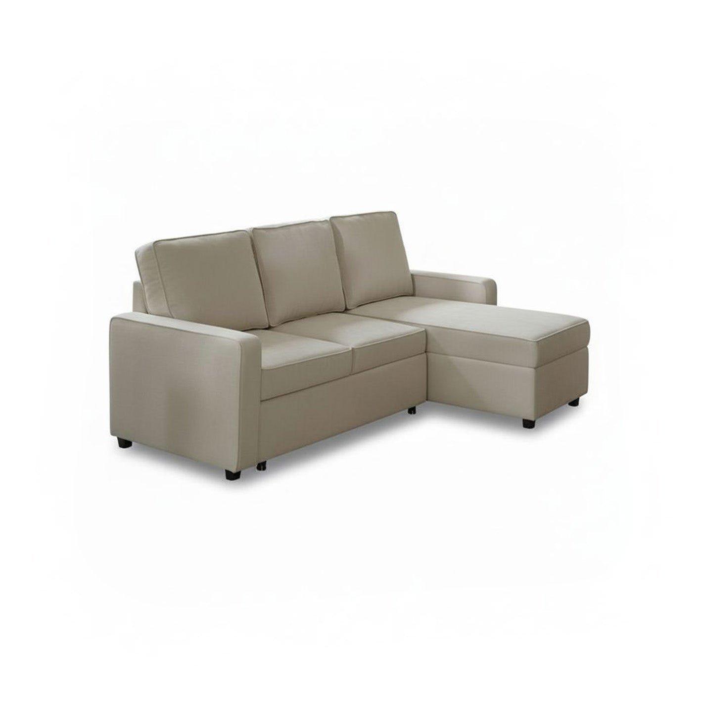 Hugo Corner Sofa Bed with Storage - White - Versatile Living Solution - Image 9