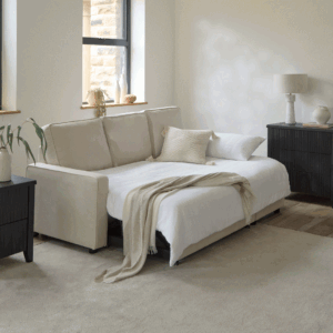 Hugo Corner Sofa Bed with Storage - White - Versatile Living Solution