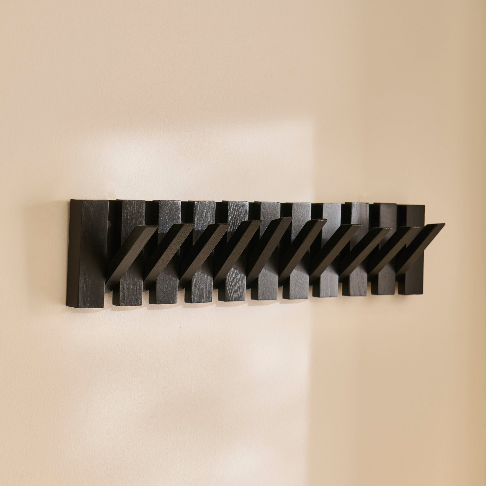 Lowell Wooden Folding Coat Rack - Black Oak - Versatile Design - Image 8