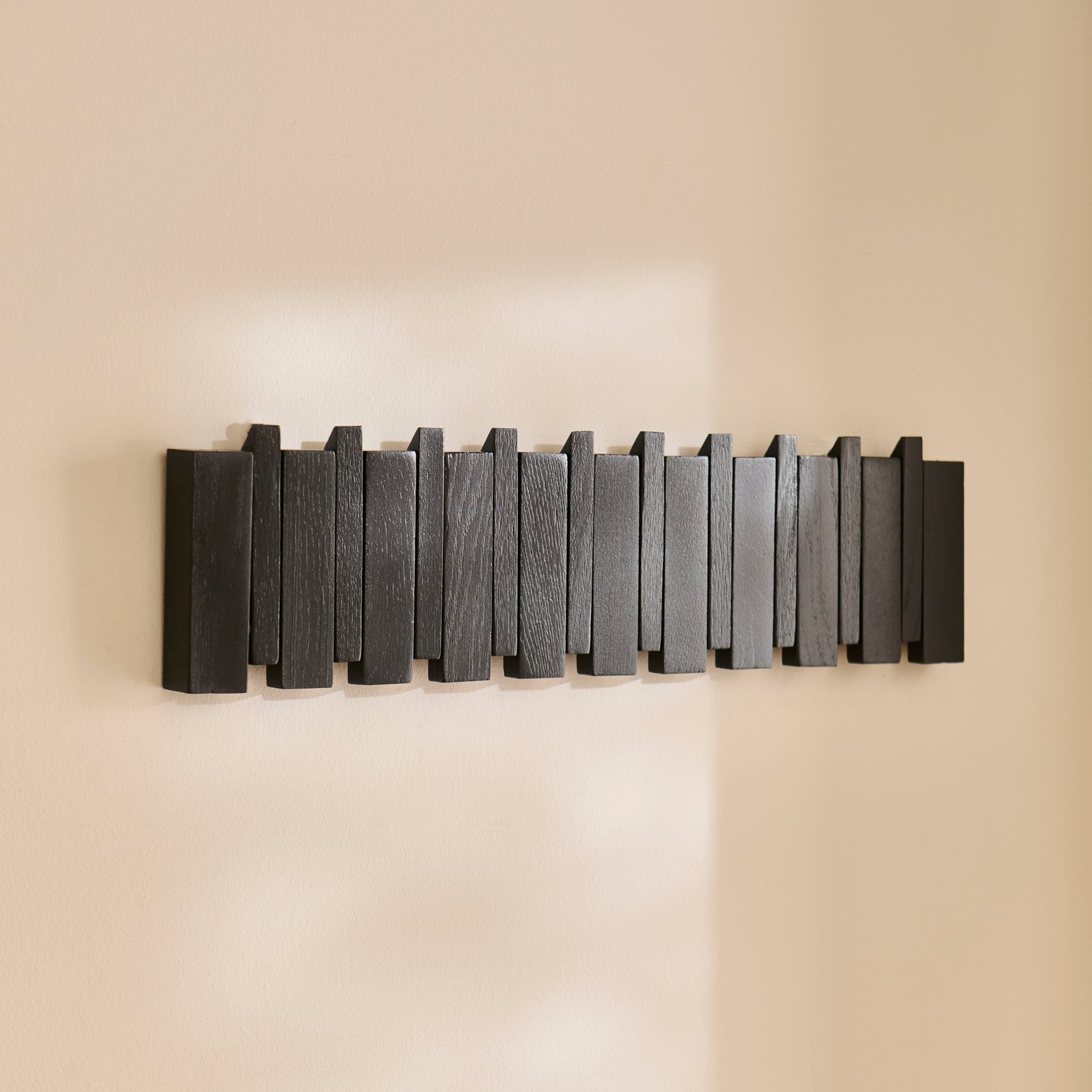 Lowell Wooden Folding Coat Rack - Black Oak - Versatile Design - Image 7