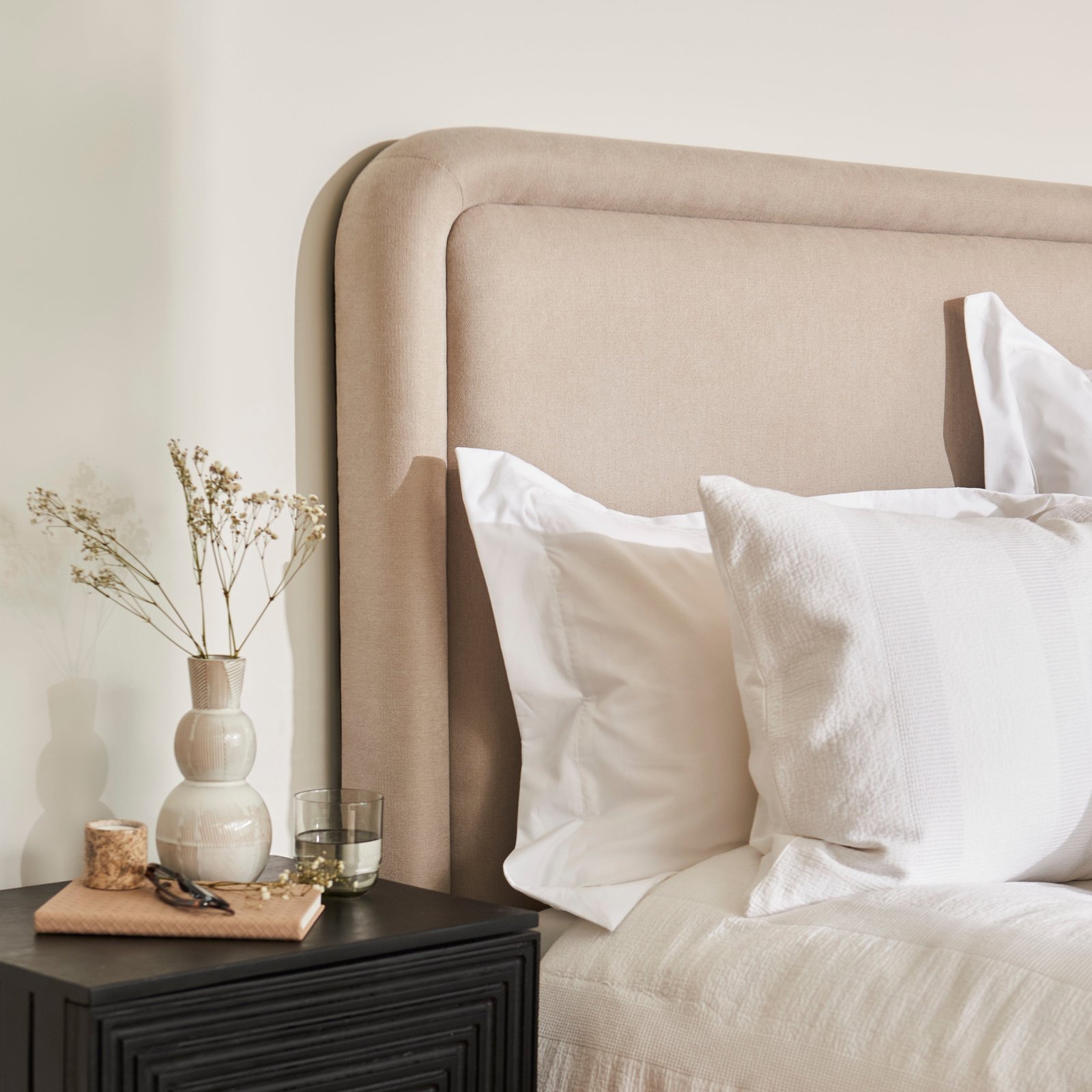 Robyn Double Ottoman Bed - Soft Beige - Elegant Storage Solution - Image 10