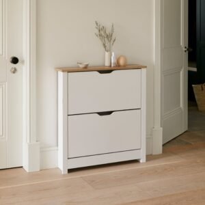 Windsor Shoe Cabinet - 2 Door - White