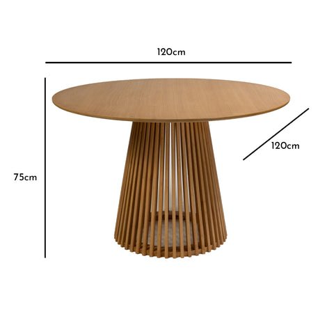 Willow natural japandi dining table