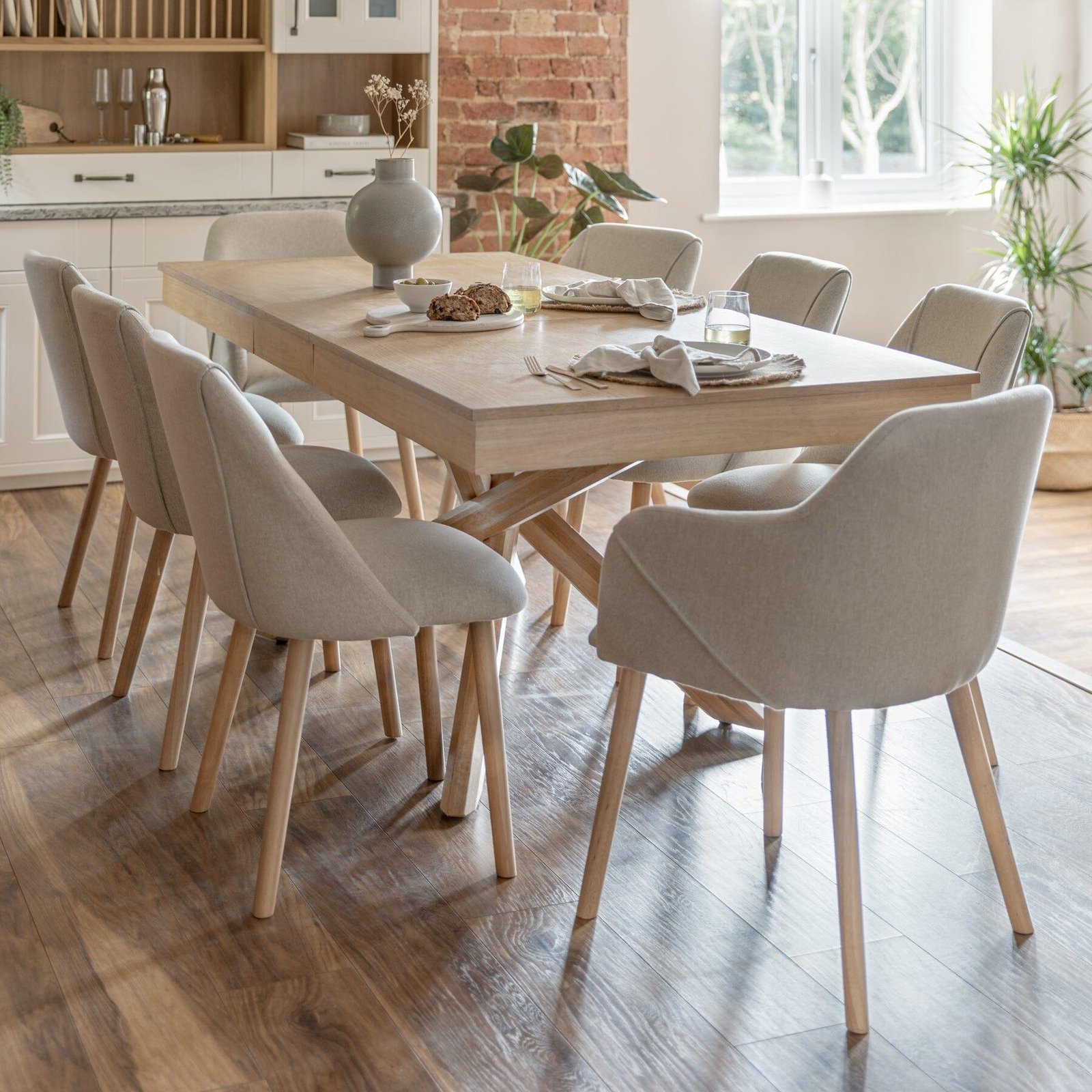Amelia Whitewash Wood Dining Table - Extendable - Flexible Entertaining - Image 4