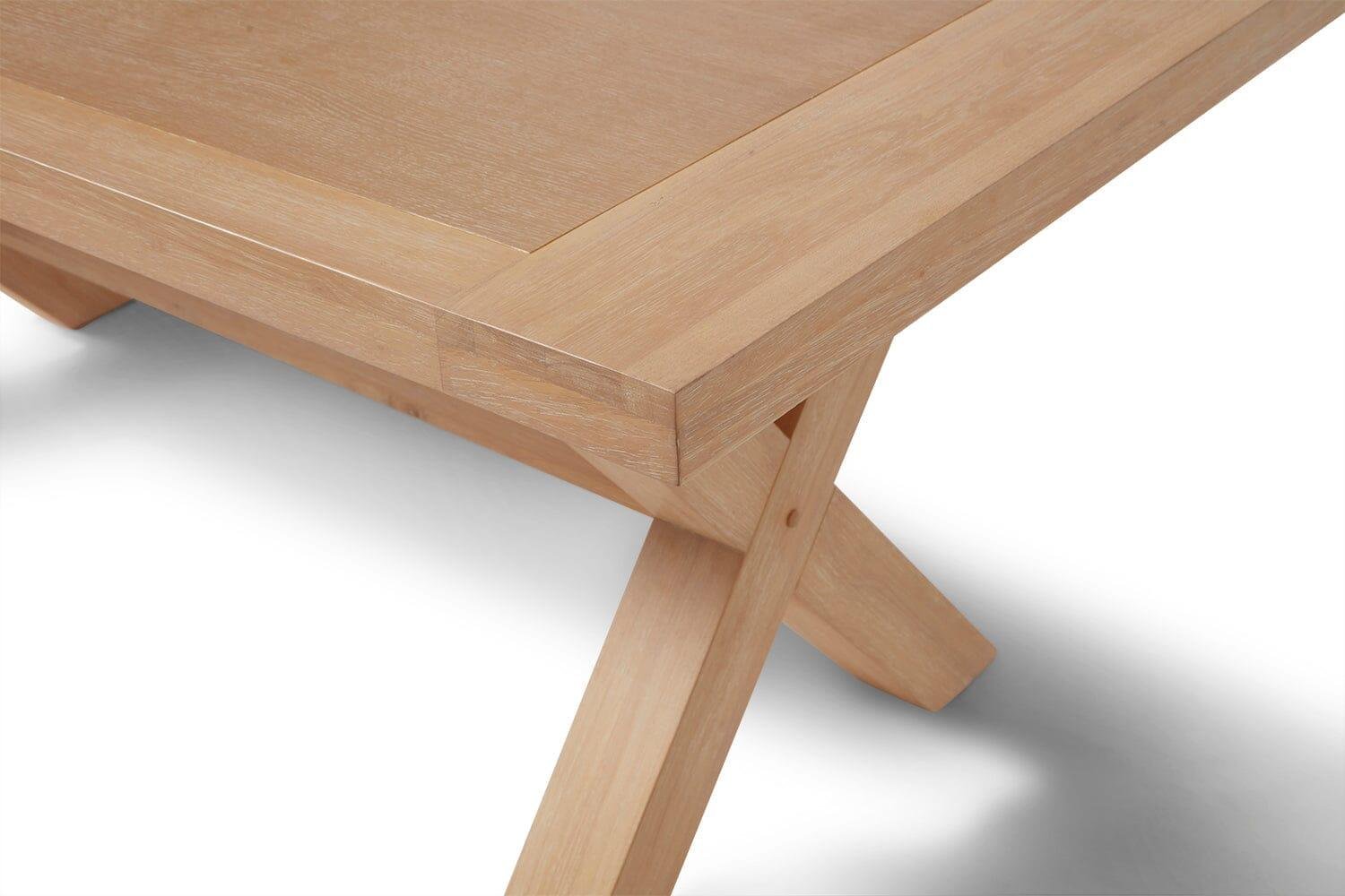 Charlotte Whitewash Dining Table - Cross Leg - Scandinavian Dining Elegance - Image 11