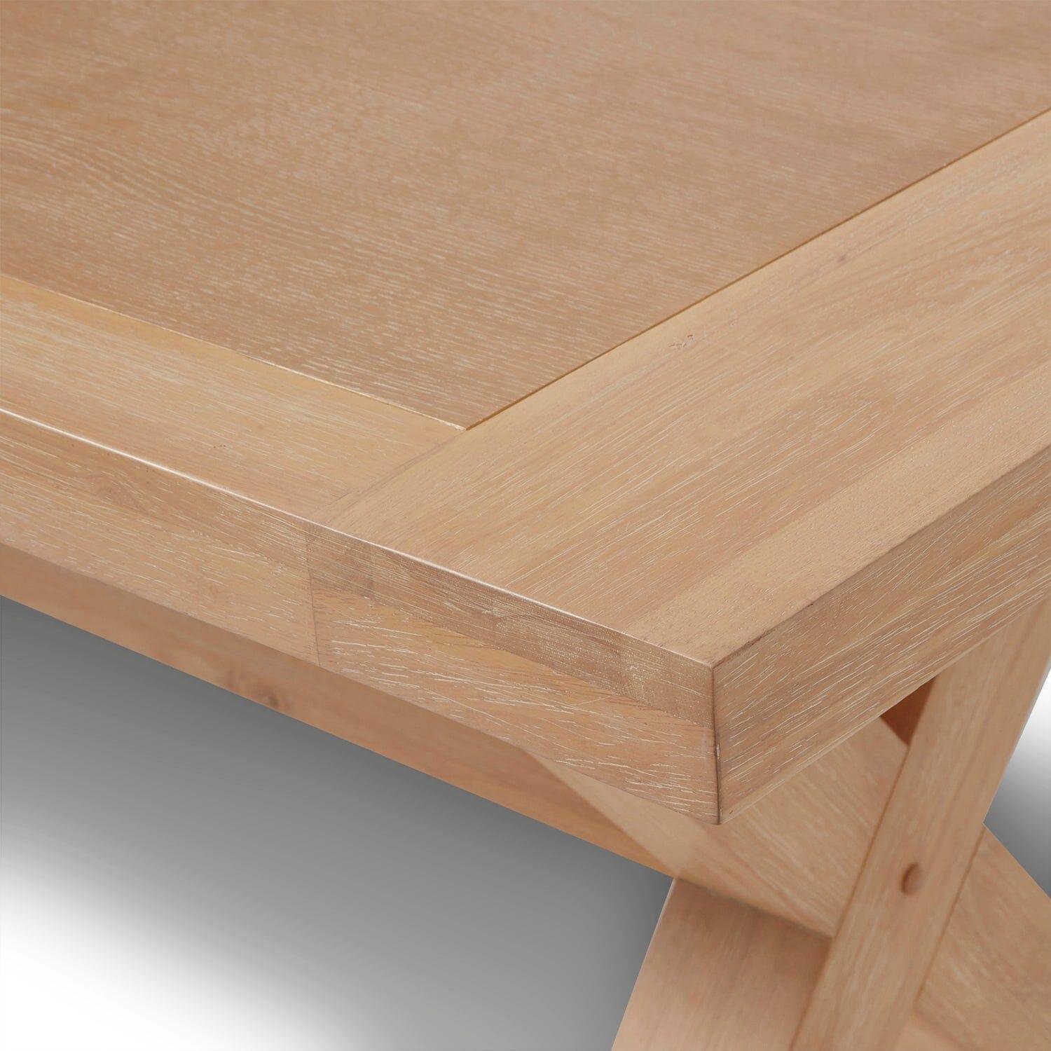 Charlotte Whitewash Dining Table - Cross Leg - Scandinavian Dining Elegance - Image 12