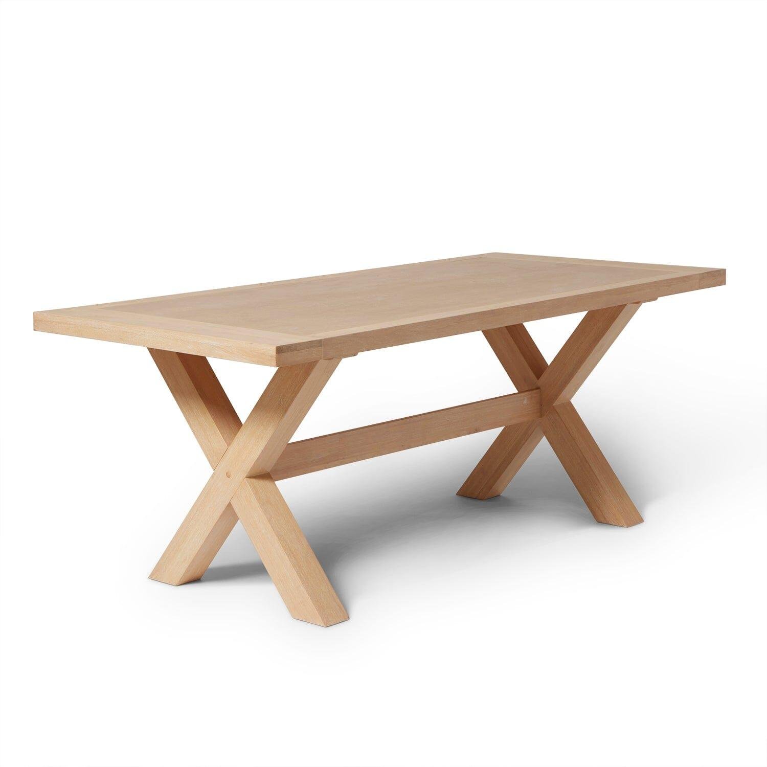 Charlotte Whitewash Dining Table - Cross Leg - Scandinavian Dining Elegance - Image 9