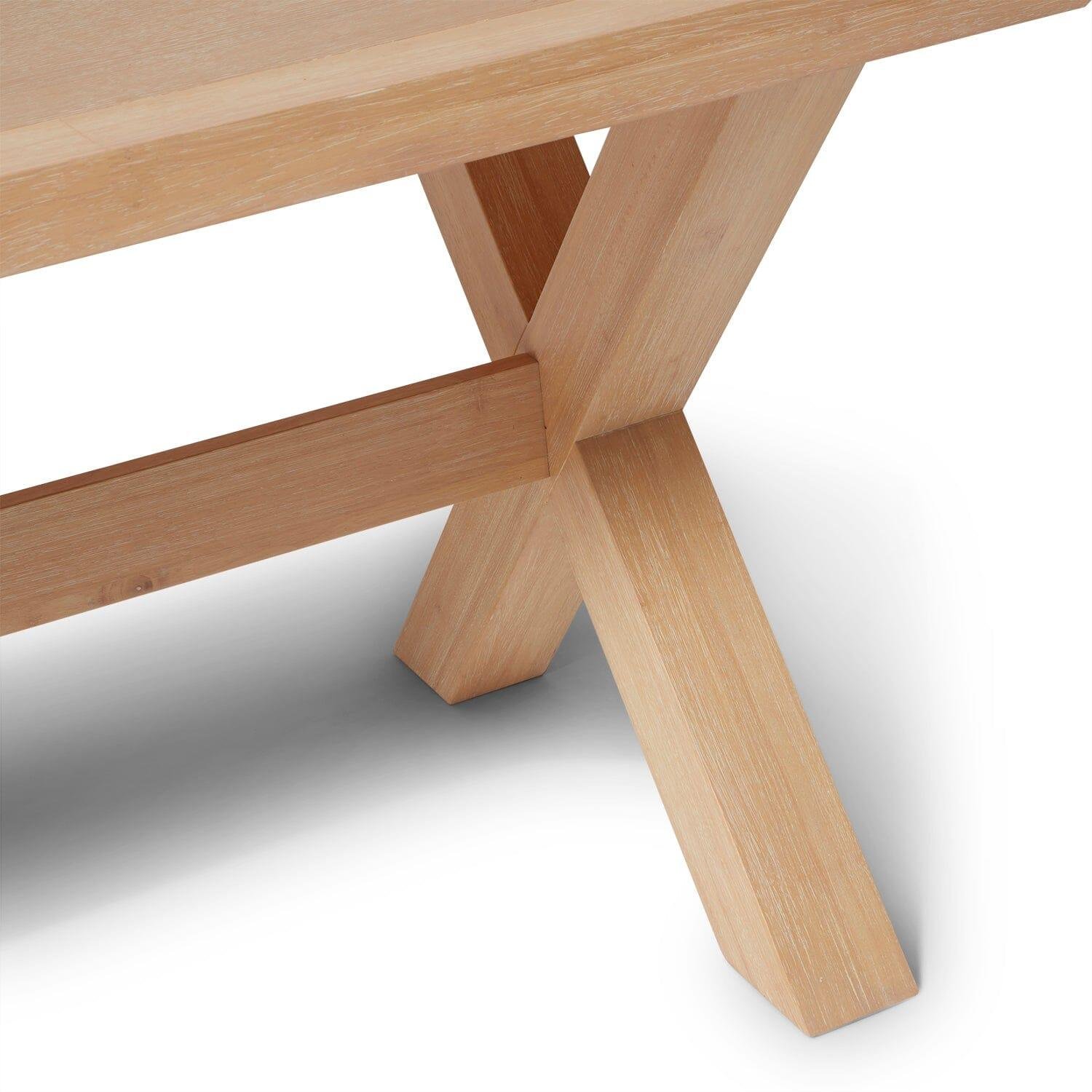 Charlotte Whitewash Dining Table - Cross Leg - Scandinavian Dining Elegance - Image 10