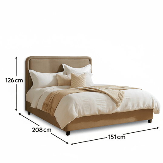 Robyn Double Ottoman Bed - Soft Beige - Elegant Storage Solution - Image 14