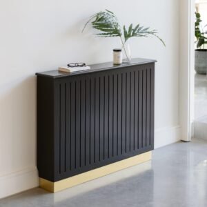 Iliana Medium Radiator Cover in Charcoal Grey - Contemporary Elegance