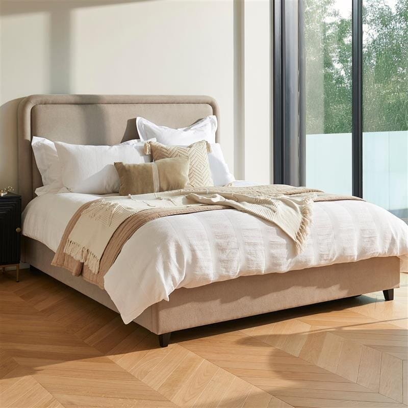Robyn Double Ottoman Bed - Soft Beige - Elegant Storage Solution - Image 9