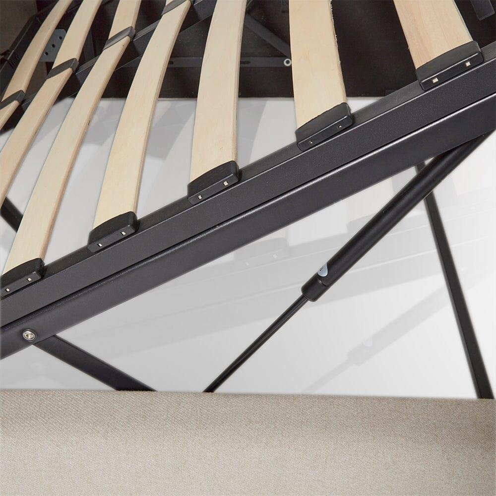 Otto King Size Ottoman Bed - Fossil Woolly Twill - Luxurious Comfort - Image 7