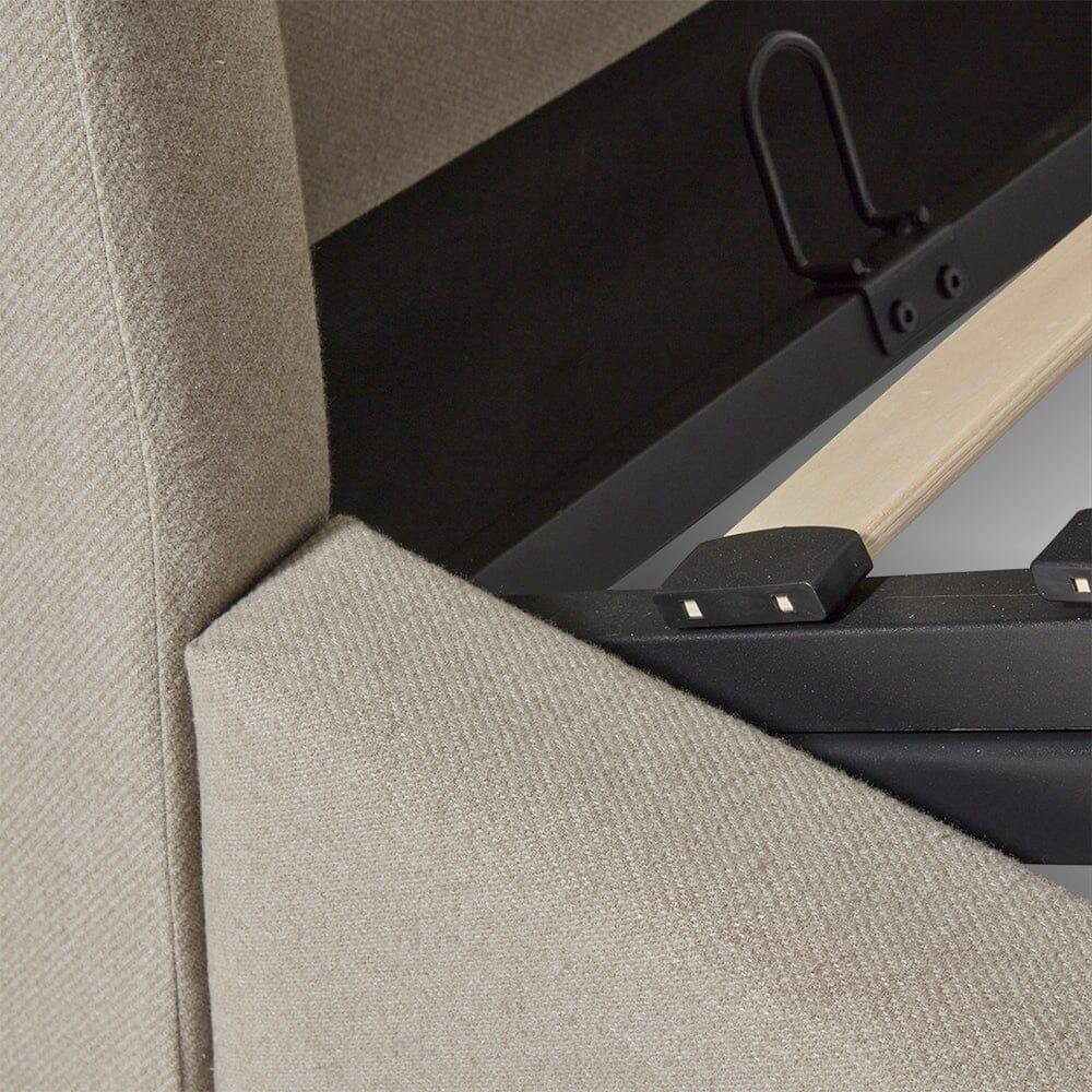 Otto King Size Ottoman Bed - Fossil Woolly Twill - Luxurious Comfort - Image 6