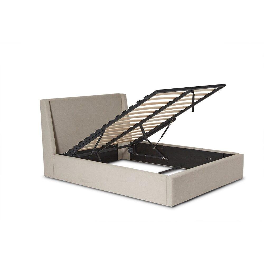 Otto King Size Ottoman Bed - Fossil Woolly Twill - Luxurious Comfort - Image 12