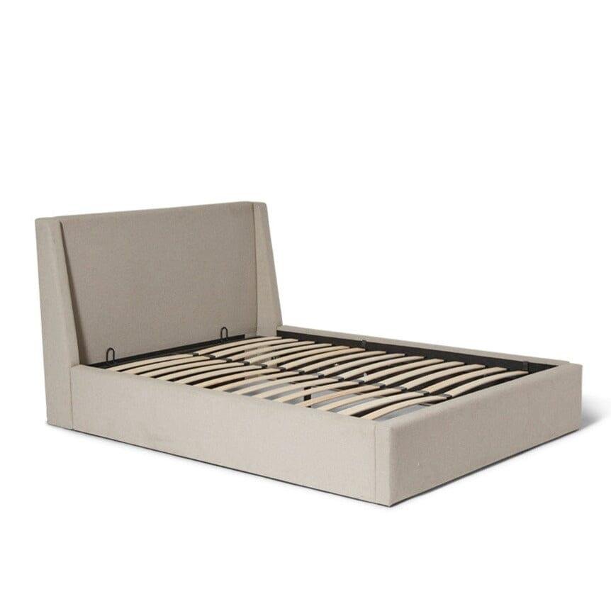 Otto King Size Ottoman Bed - Fossil Woolly Twill - Luxurious Comfort - Image 9