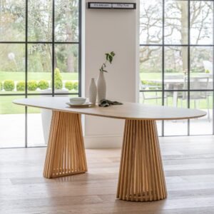 Willow Pale Oak  Oval Dining Table