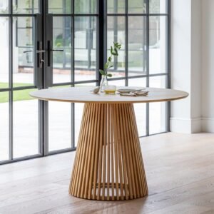 Willow Pale Oak Round Dining Table